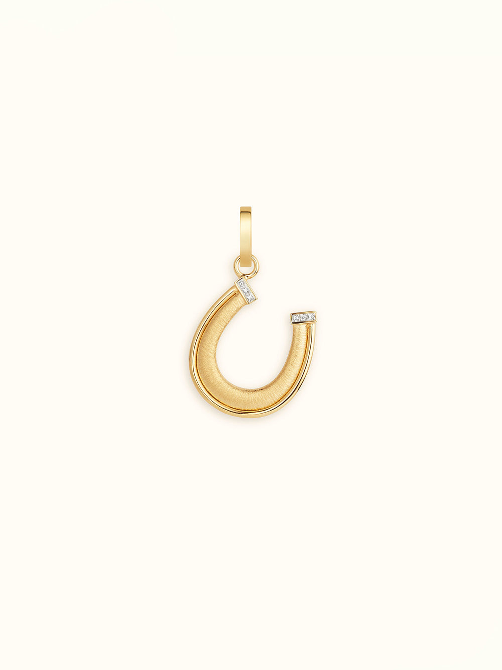 HORSESHOE GOLD AND DIAMOND PENDANT