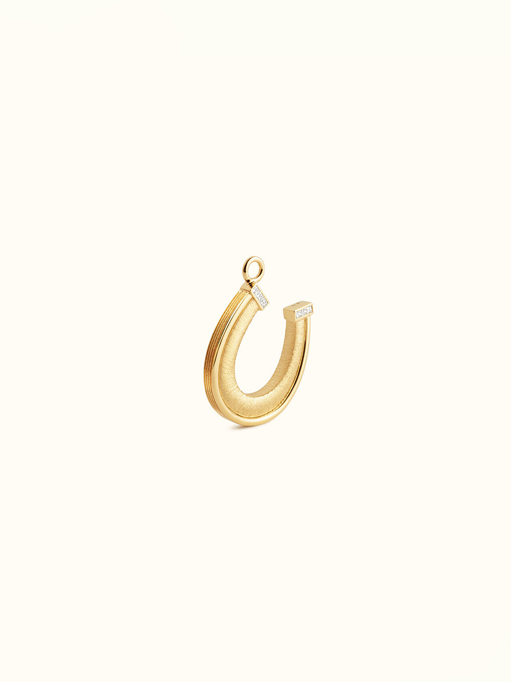 HORSESHOE GOLD AND DIAMOND PENDANT