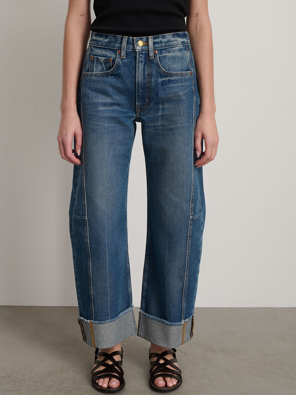 JEAN RELAXED CUFFED LASSO VISTA BLUE