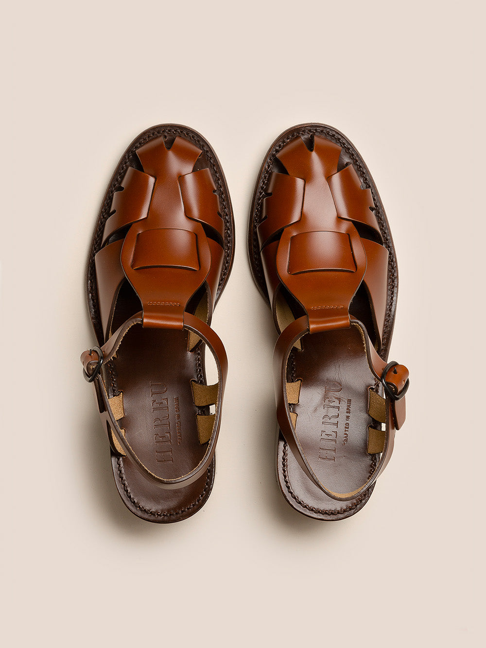 SANDALE HEEL FISHING FISHERMAN TAN