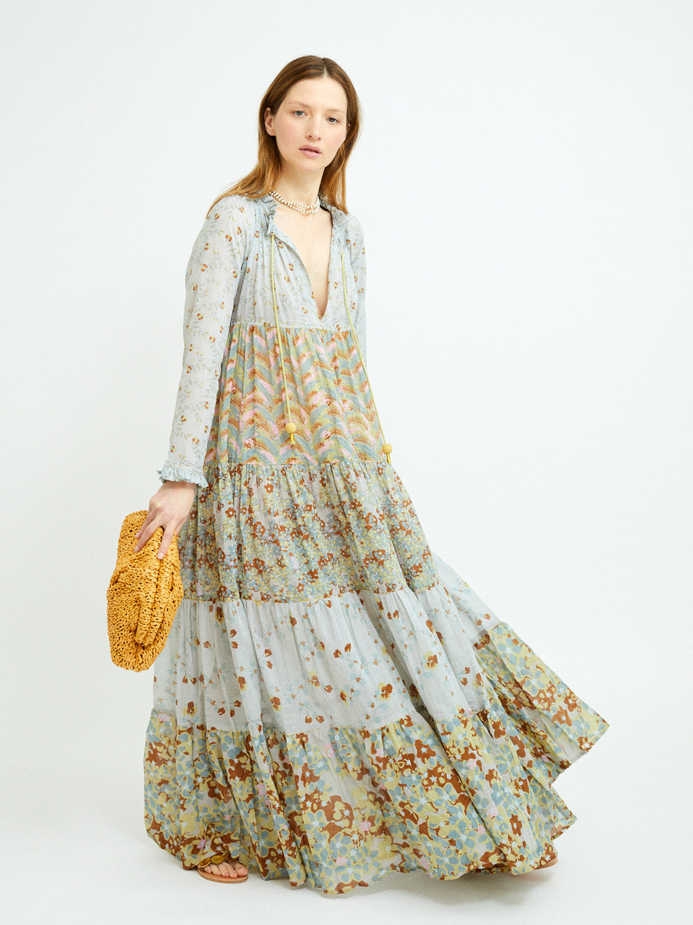 ROBE MAXI HIPPYDRESS VIOLA STONE