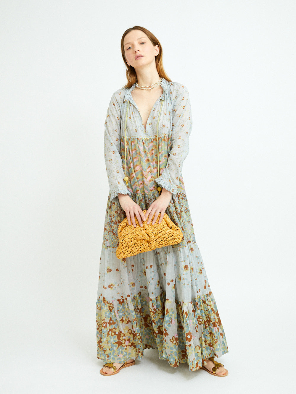 ROBE MAXI HIPPYDRESS VIOLA STONE