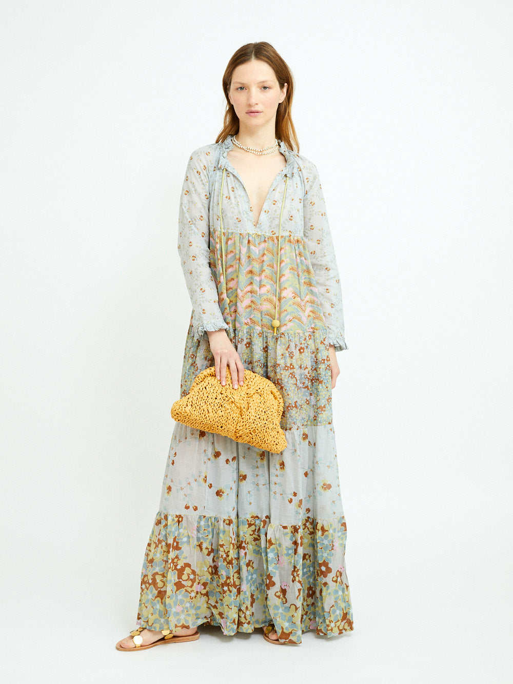 ROBE MAXI HIPPYDRESS VIOLA STONE