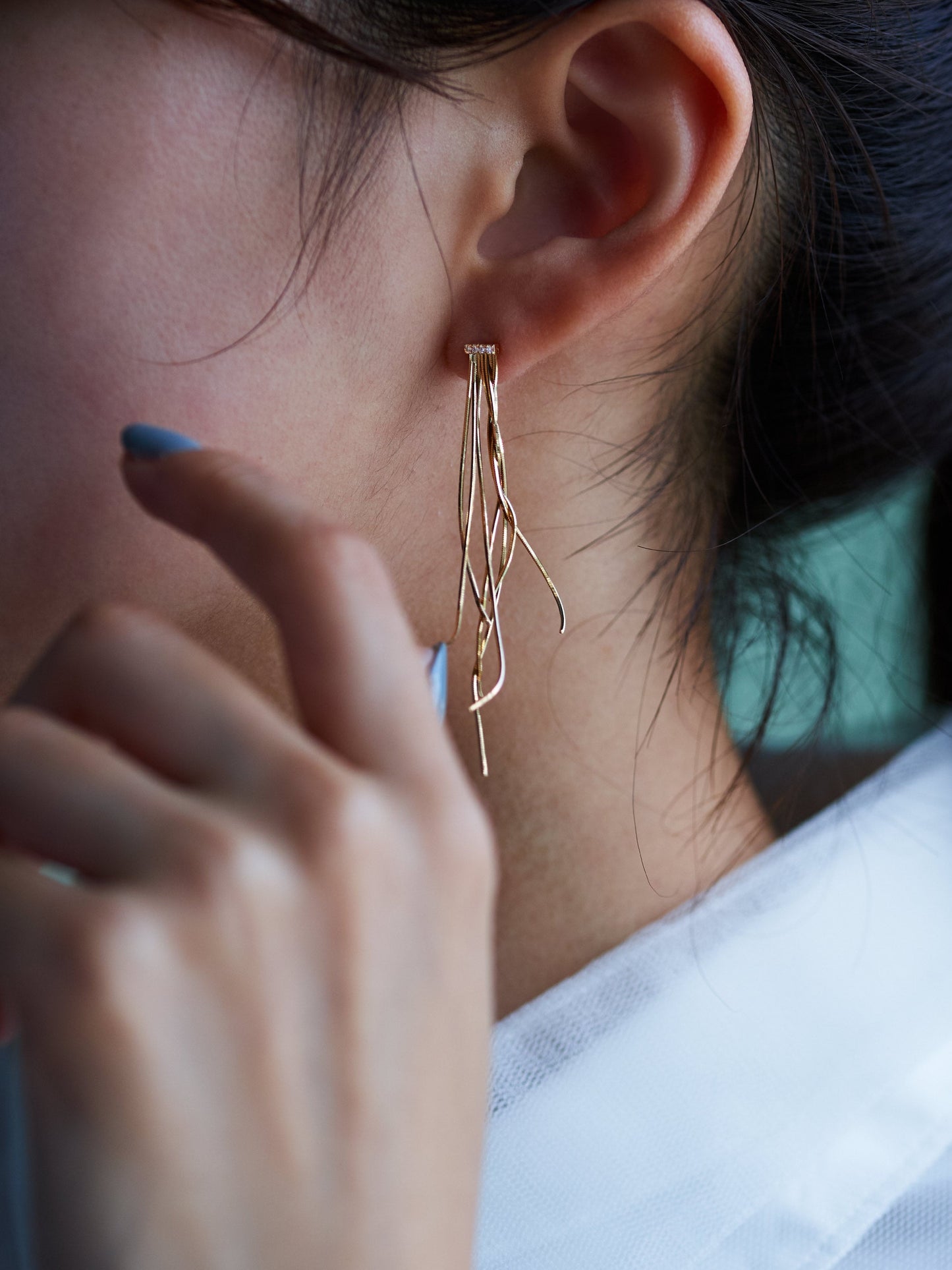 EXTRA LONG FRINGE EARRINGS