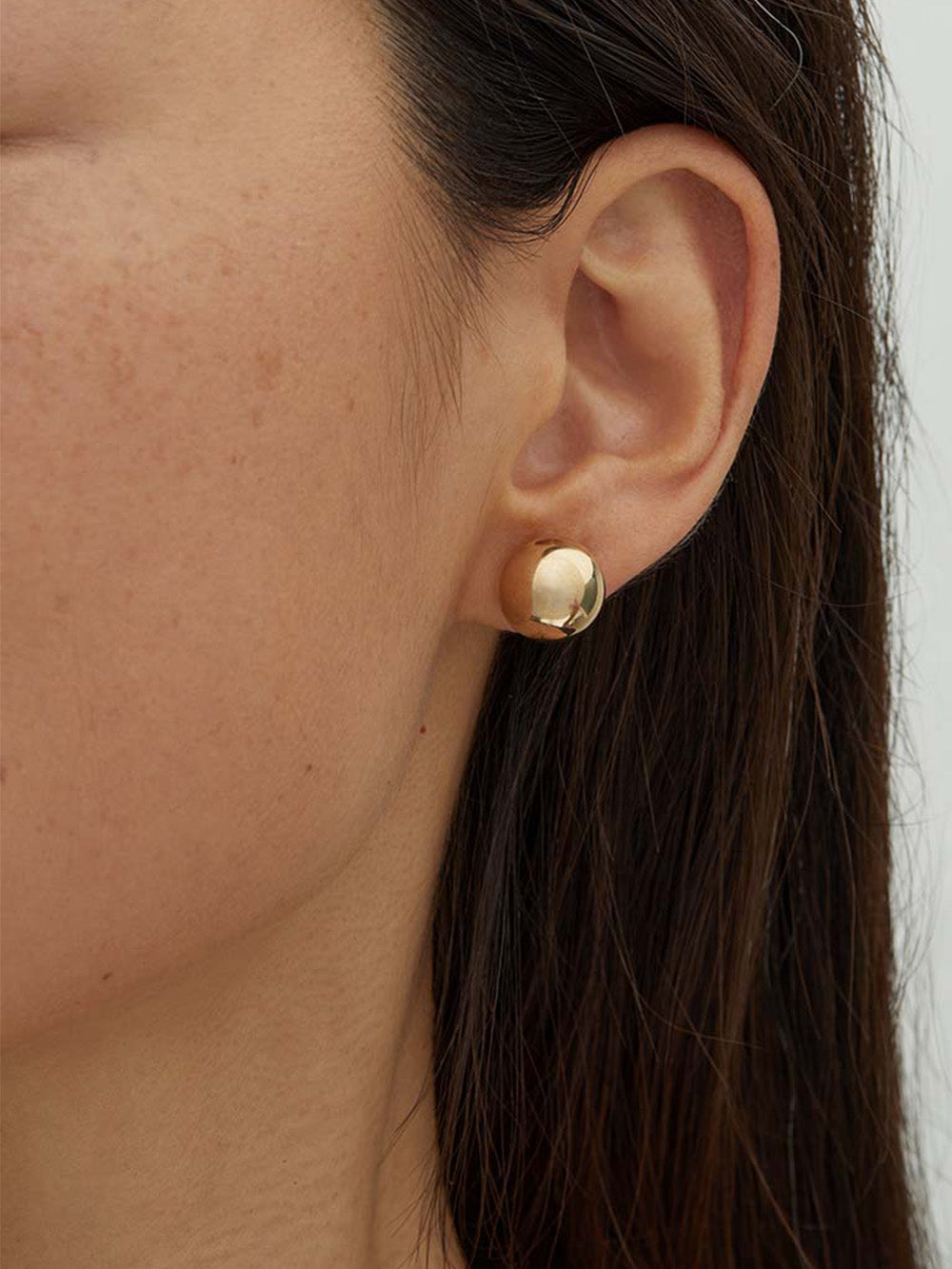 LARGE SPHERE STUD EARRING