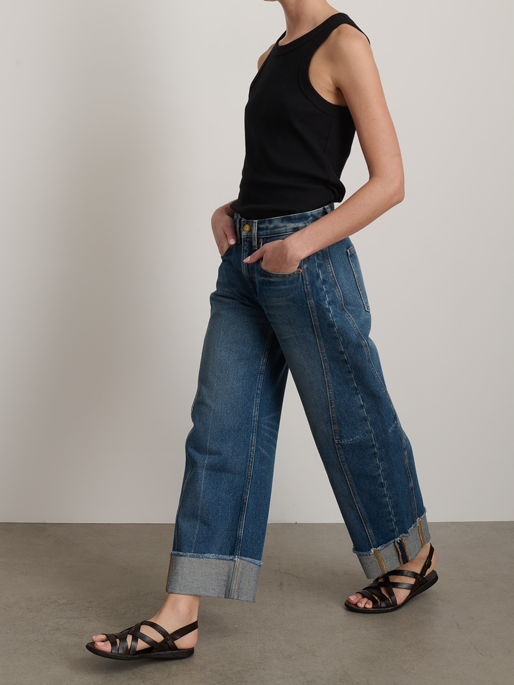 JEAN RELAXED CUFFED LASSO VISTA BLUE