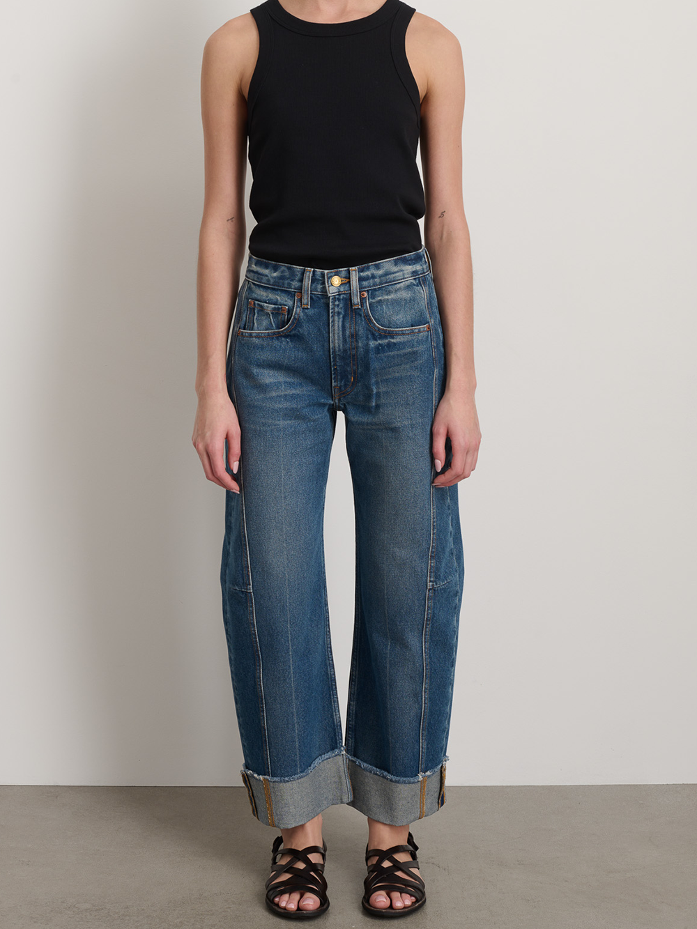 JEAN RELAXED CUFFED LASSO VISTA BLUE