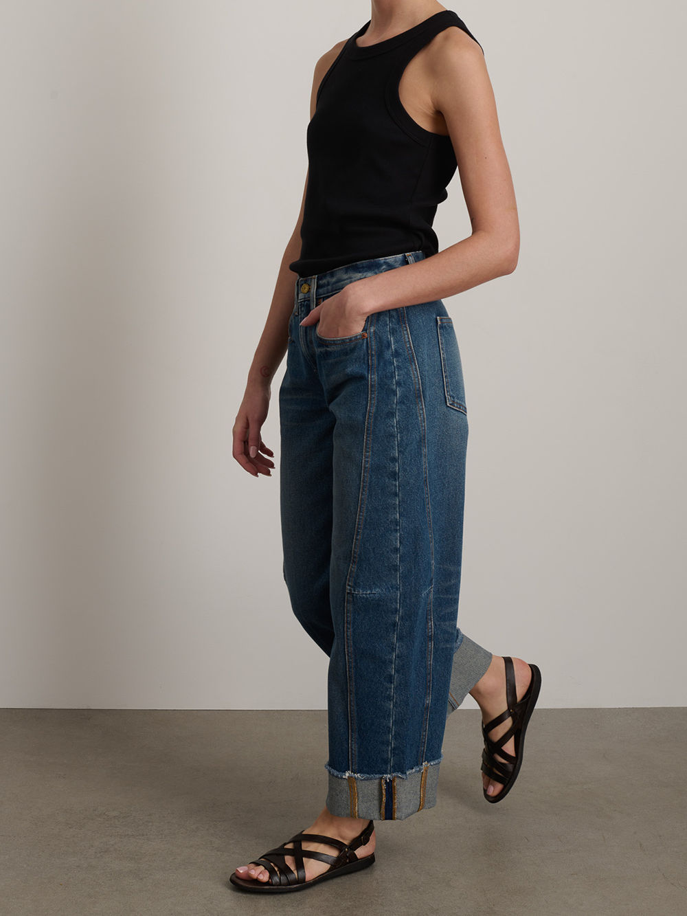 JEAN RELAXED CUFFED LASSO VISTA BLUE