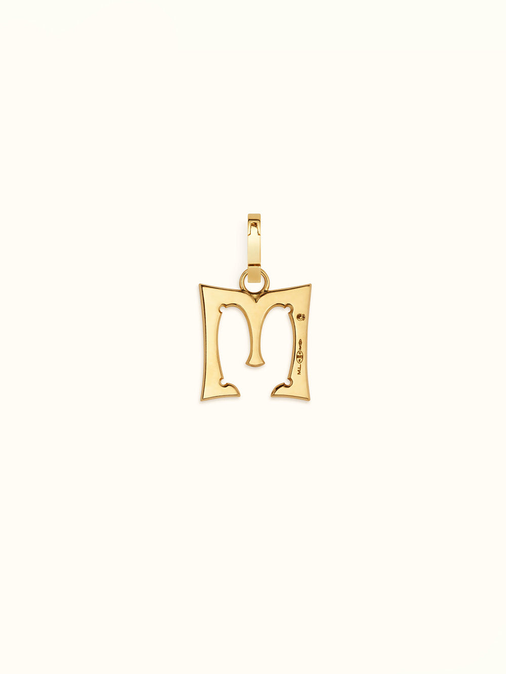 LETTER M PENDANT LARGE PAVE MODEL