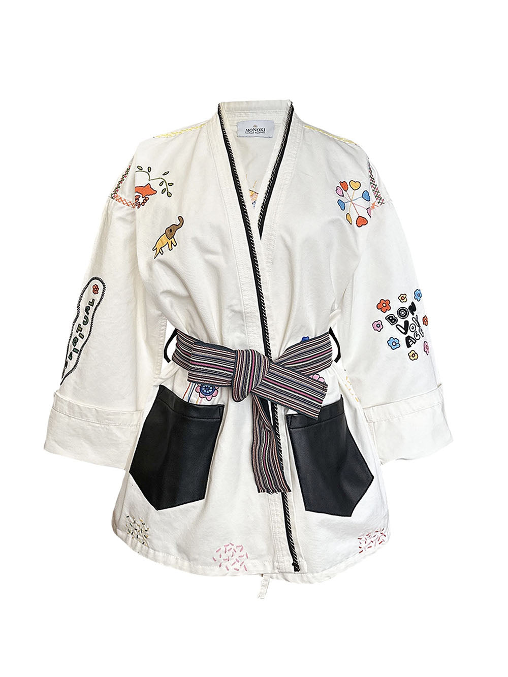 KIMONO BON VOYAGE BLANC
