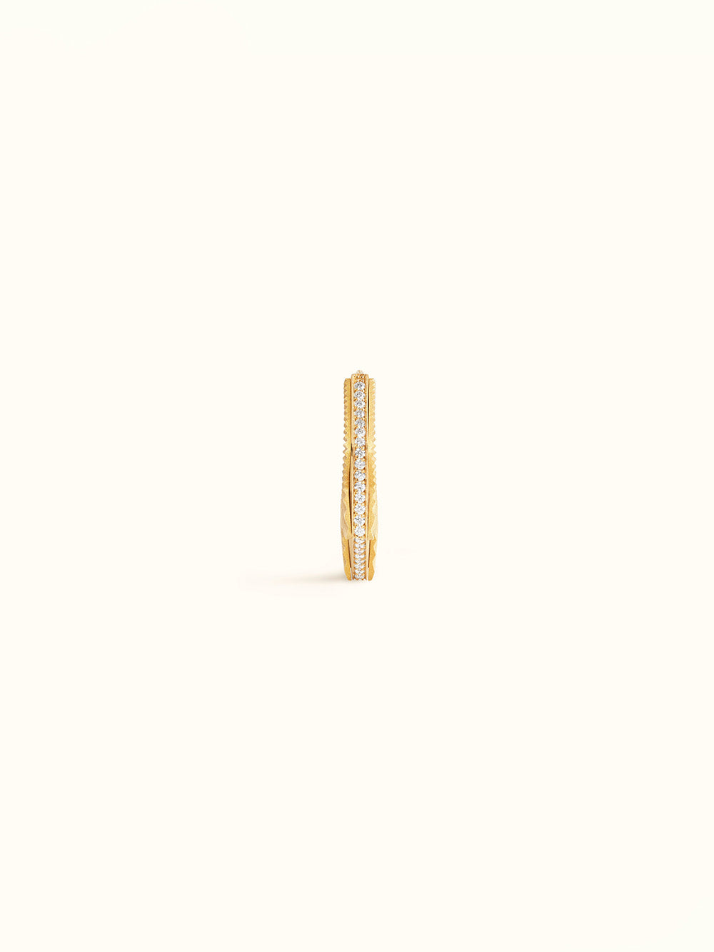 BOUCLE D'OREILLE NYC MOYEN MODELE OR JAUNE ET DIAMANTS