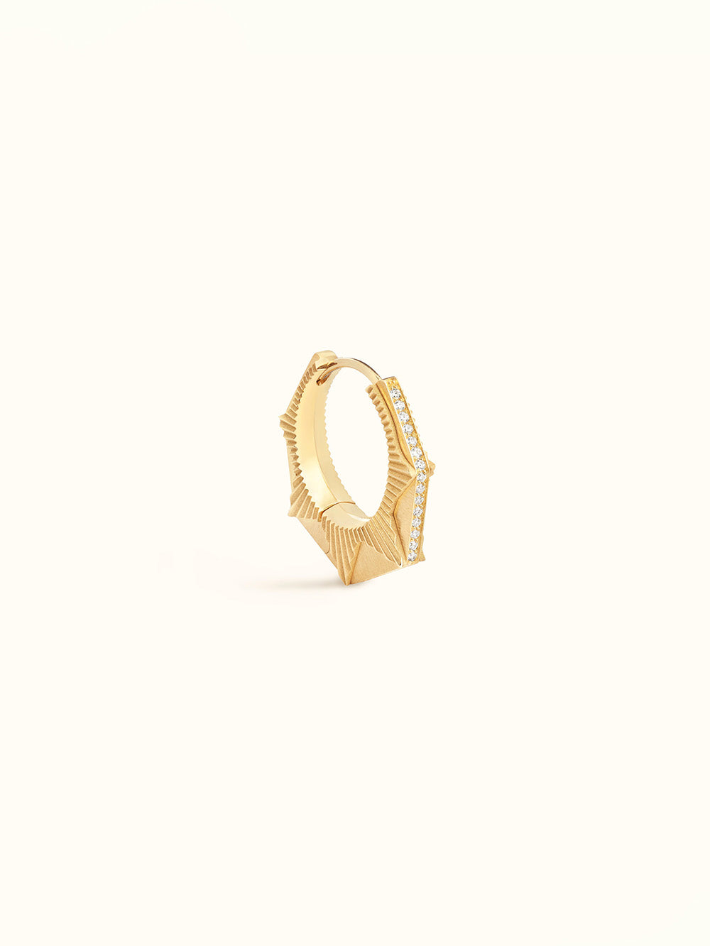 BOUCLE D'OREILLE NYC MOYEN MODELE OR JAUNE ET DIAMANTS