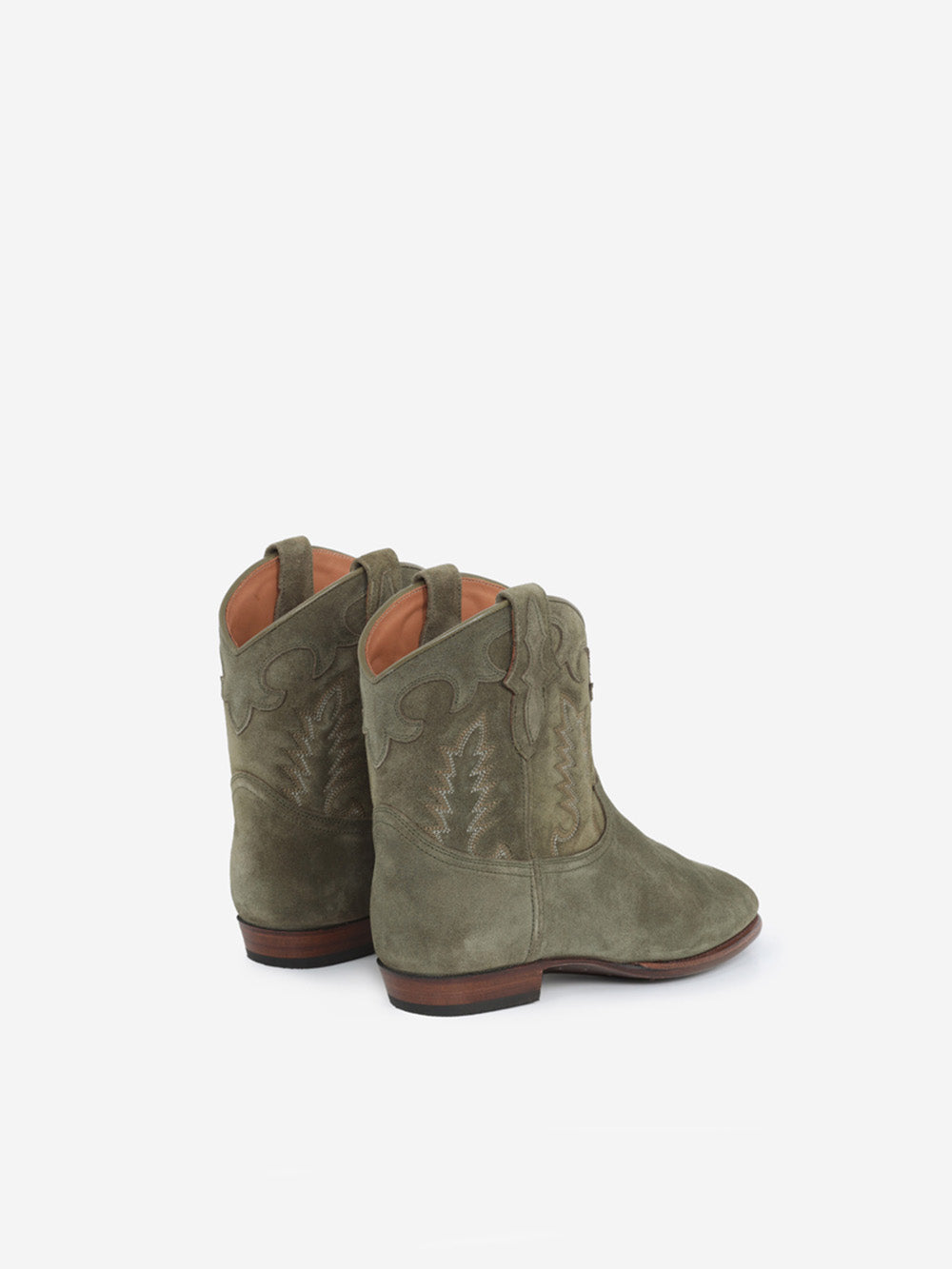 EARLY MIDNIGHT OLIVE ANKLE BOOTS