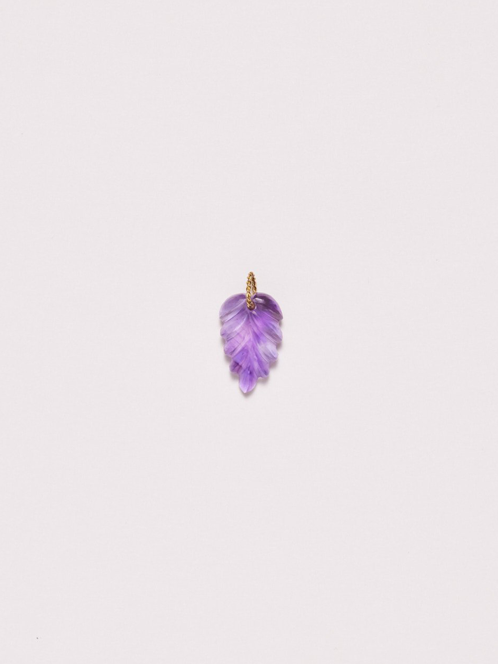 PENDENTIF EFFIE FEUILLE AMETHYSTE