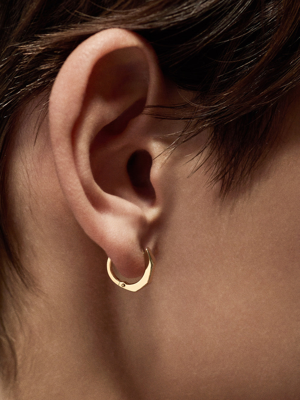 BOUCLE D'OREILLE ECROU SMALL OR JAUNE