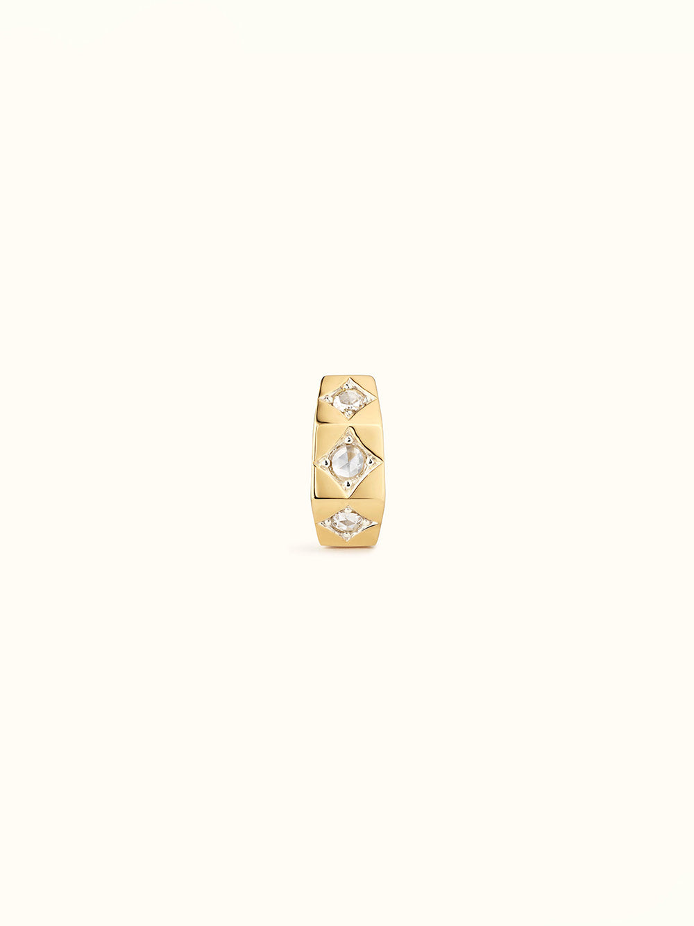 BOUCLE D'OREILLE ECROU SMALL OR JAUNE ET DIAMANTS