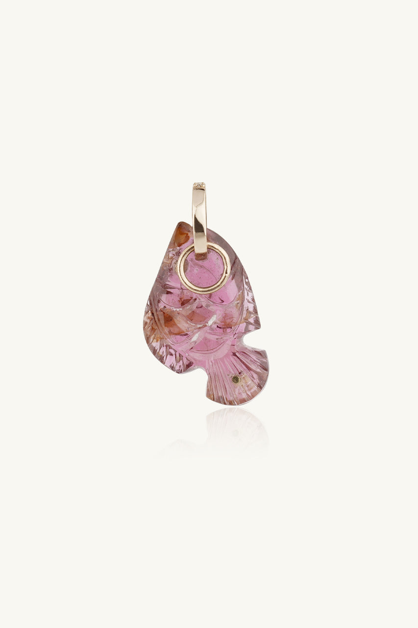 PINK TOURMALINE SMALL FISH PENDANT