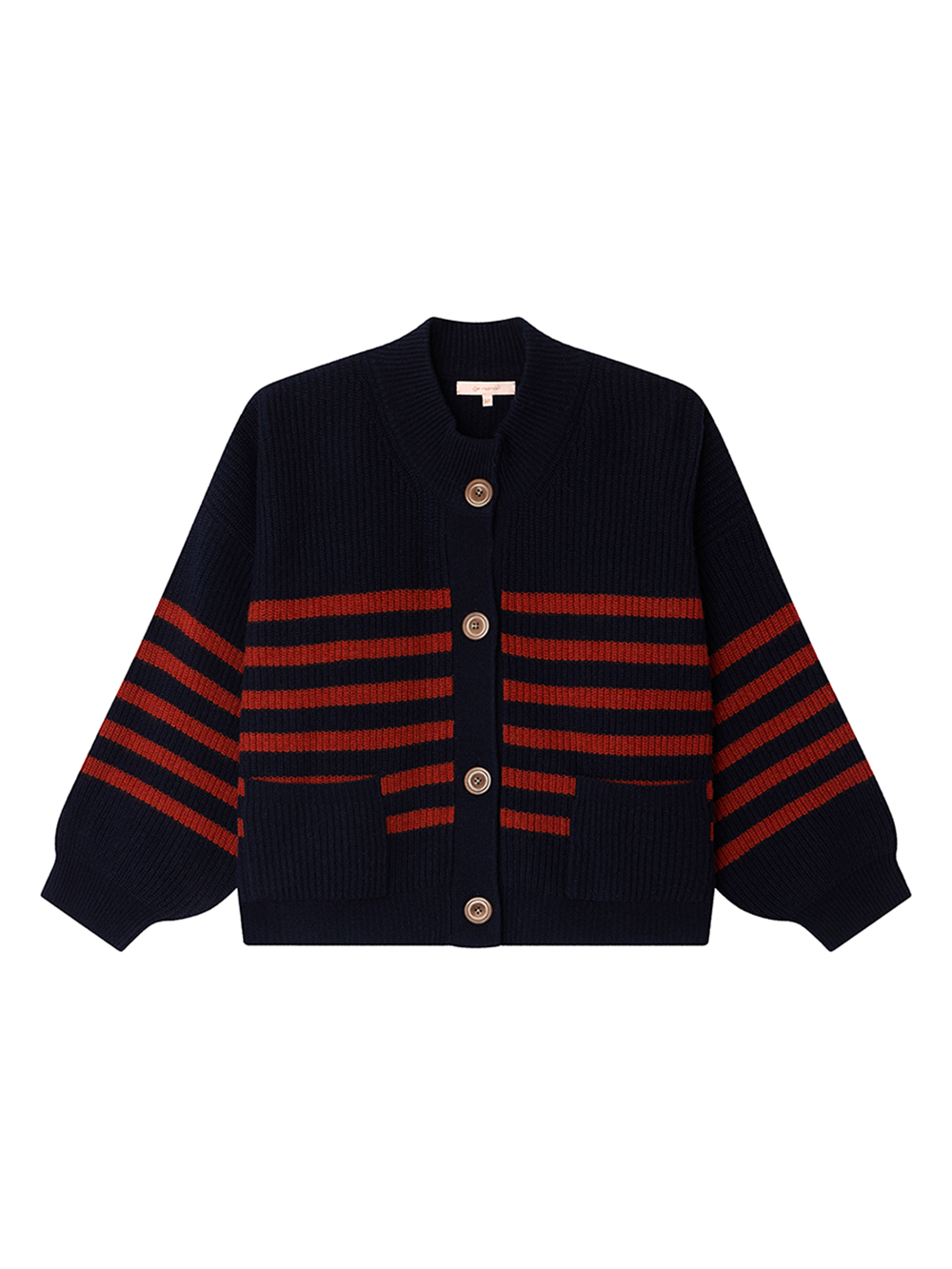 CARDIGAN ROY STRIPES HARISSA NAVY