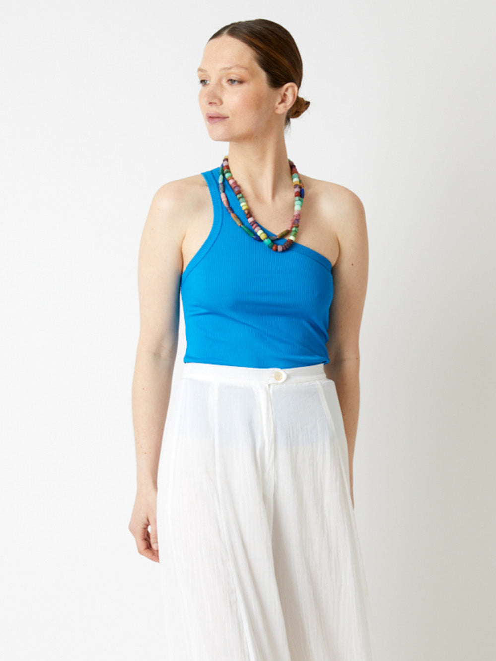 TURQUOISE ASYMMETRICAL TOP
