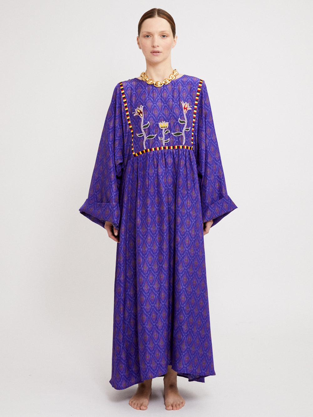 DEVA VIOLET SILK DRESS