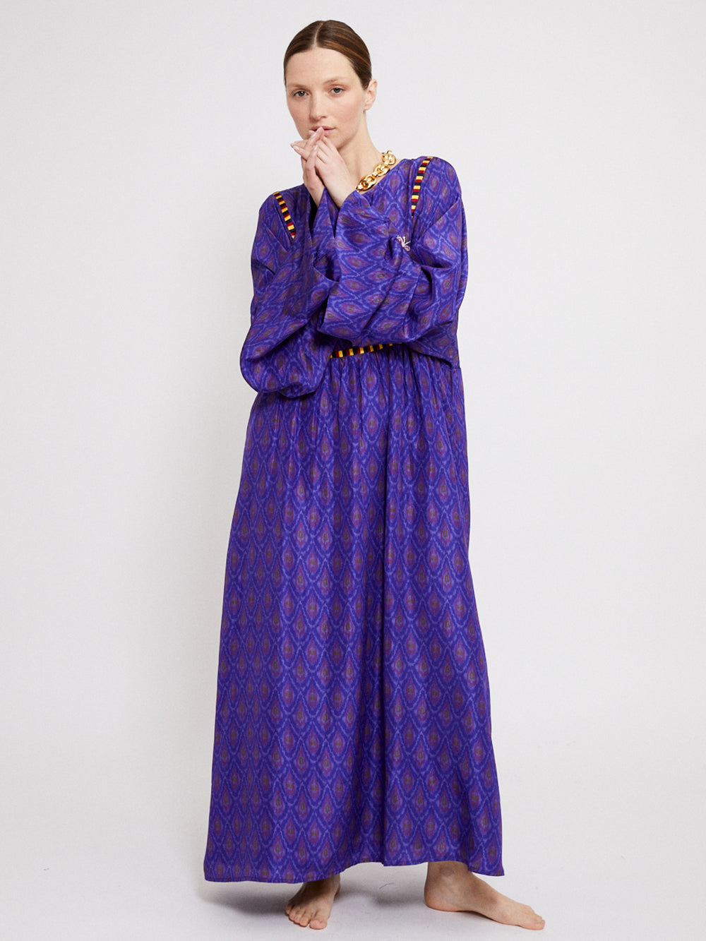 DEVA VIOLET SILK DRESS