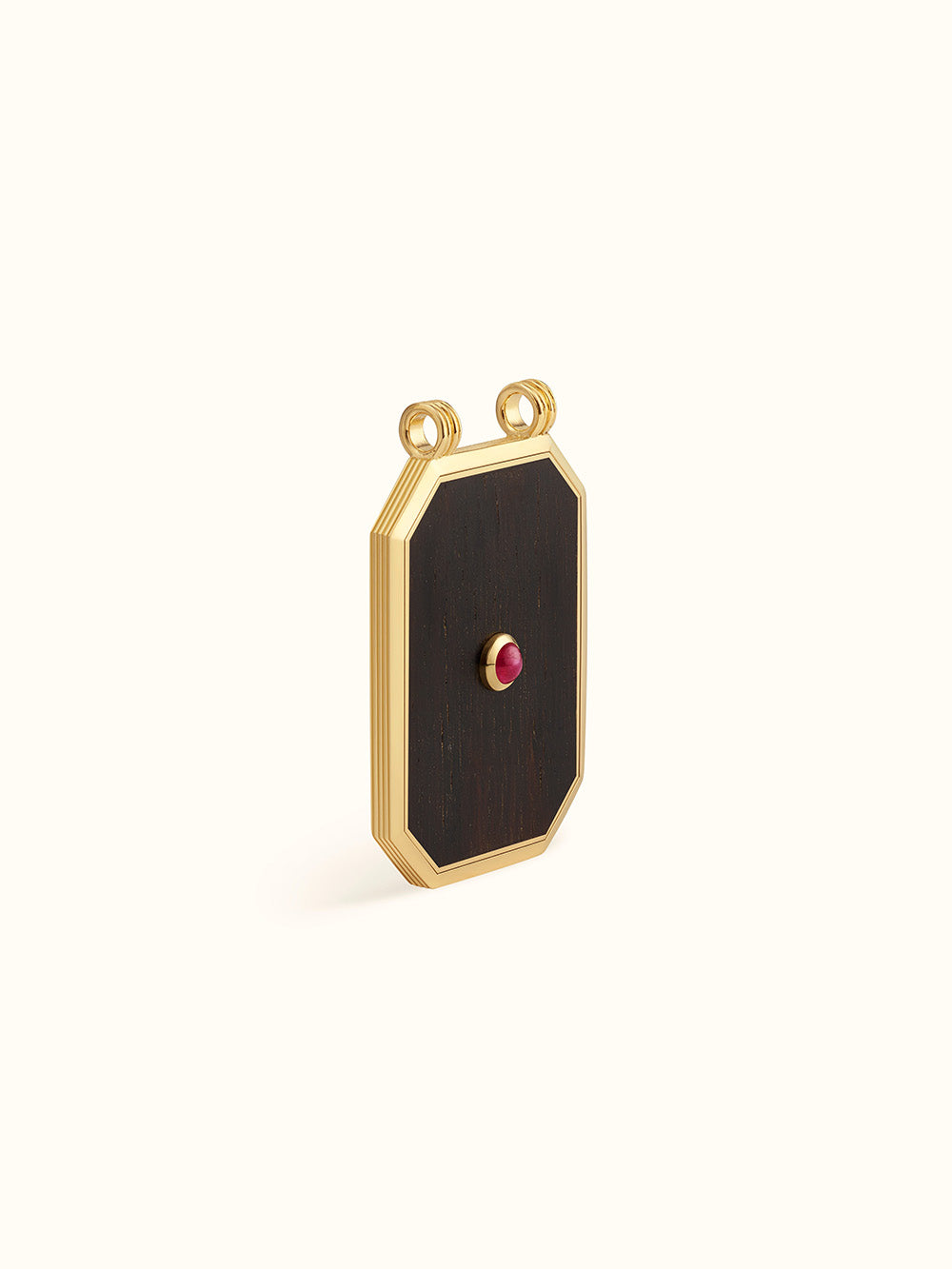 SCAPULAIRE EBONY CABOCHON RUBIS