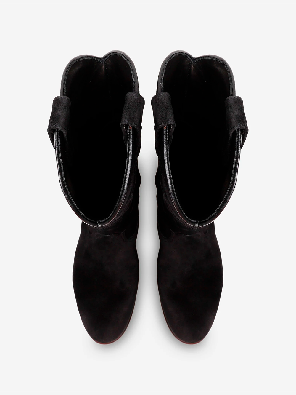 BLACK SUEDE MIDNIGHT COWBOY BOOTS