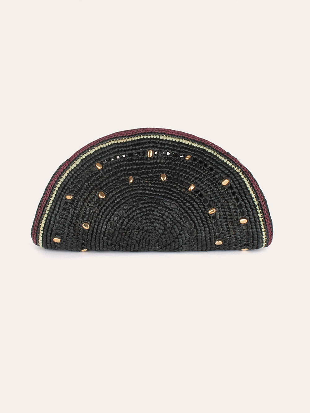Raphia Indigo Sol Pouch
