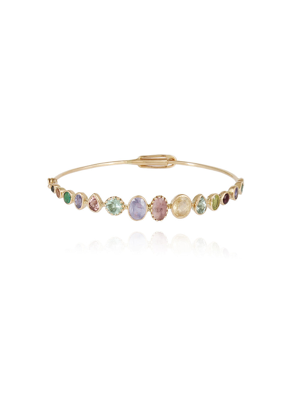 BRACELET SOURIANT AMETHYSTE, TOURMALINE ET SAPHIR