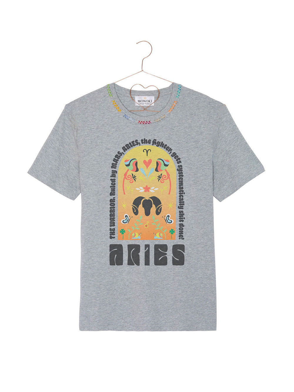 ARIES GREY ASTRO T-SHIRT
