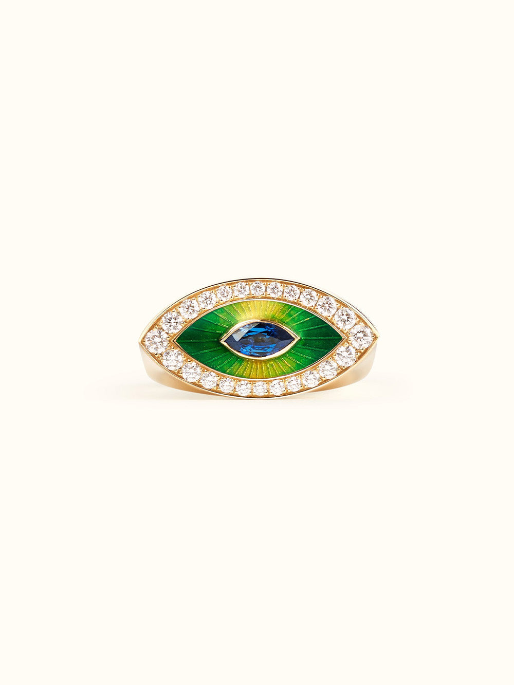 EVIL EYE METRIC GREEN RING