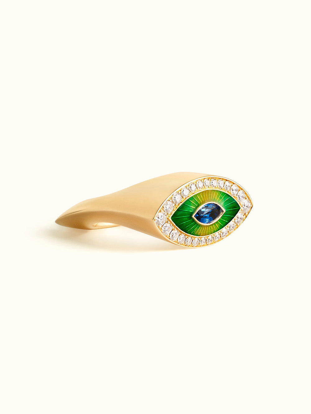 EVIL EYE METRIC GREEN RING