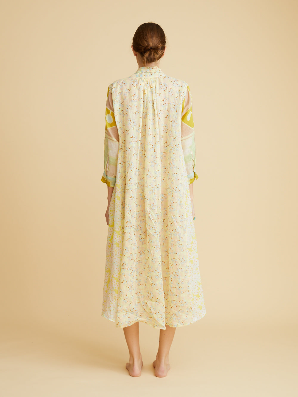 AFRICAN ACID LONG SLEEVE BOW DRESS
