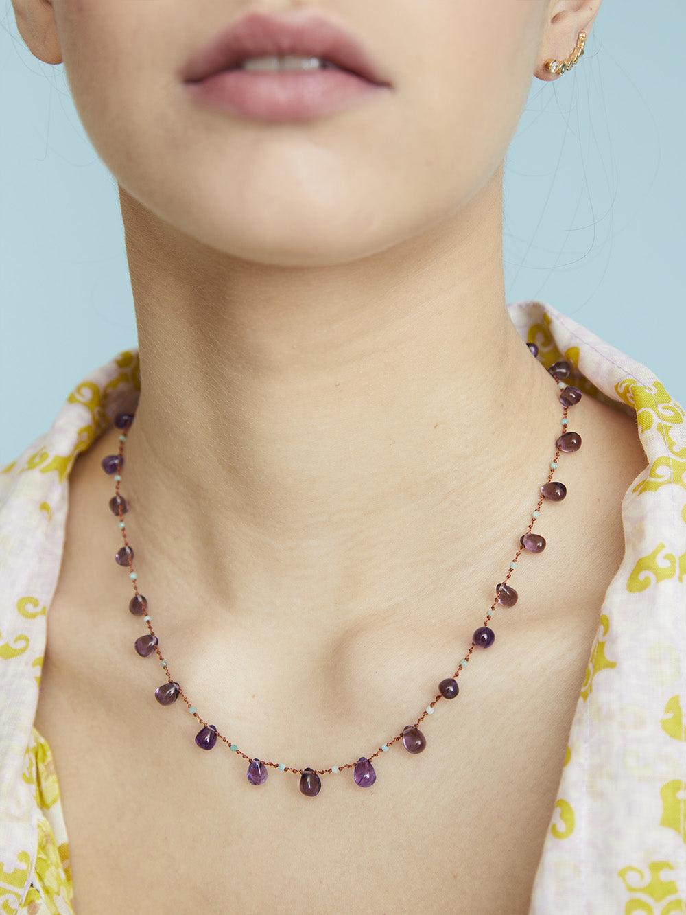 COLLIER WINFIELD AMÉTHYSTE ET AMAZONITE