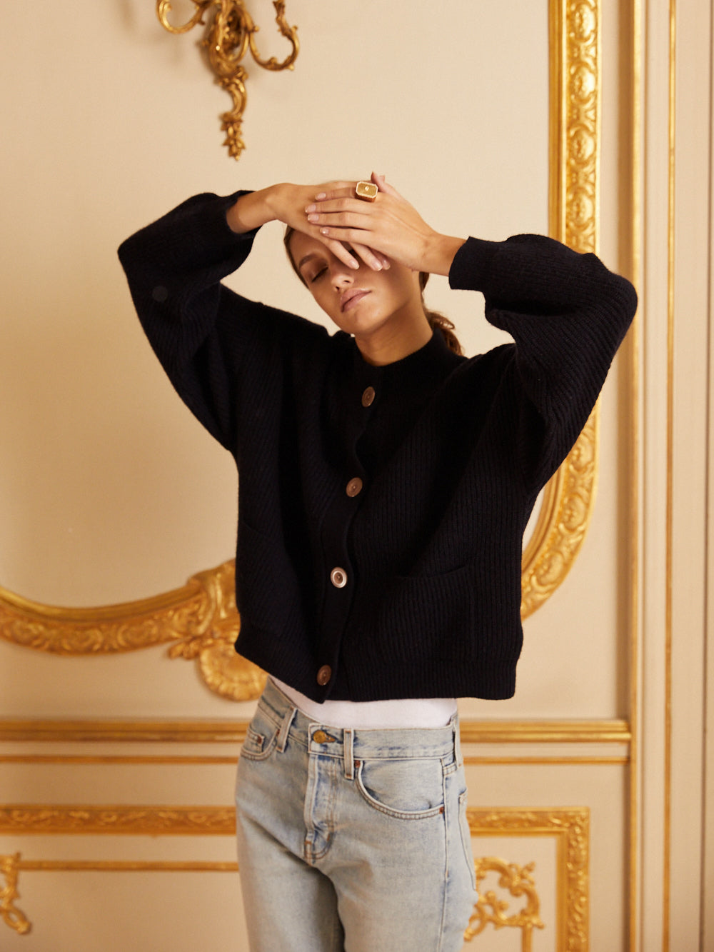 CARDIGAN ROY NERO NAVY