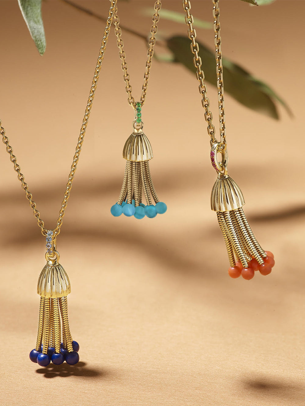 PENDENTIF POLPO PERLES TURQUOISES ET TSAVORITES