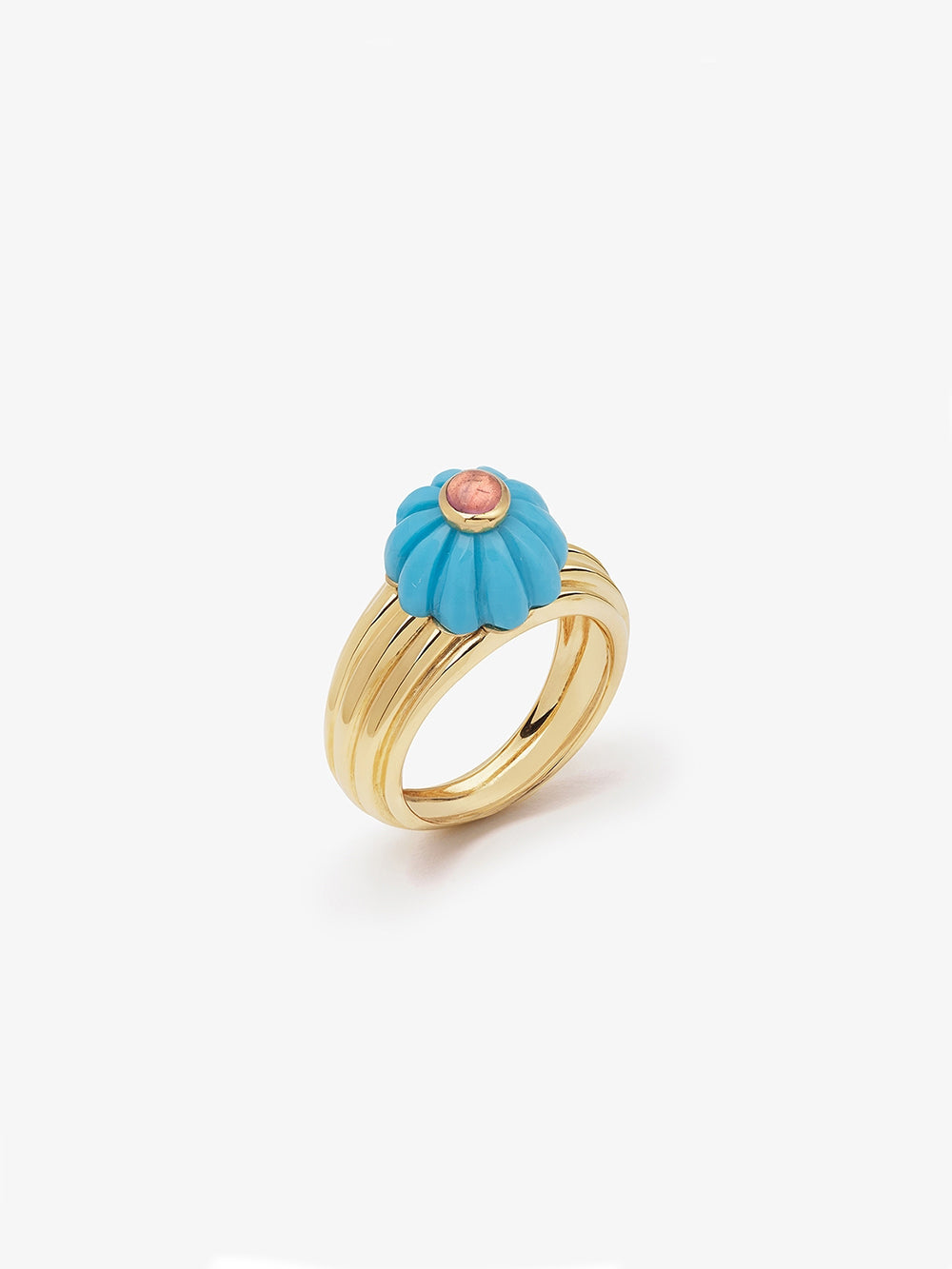 BAGUE GELATO TURQUOISE ET TOURMALINE