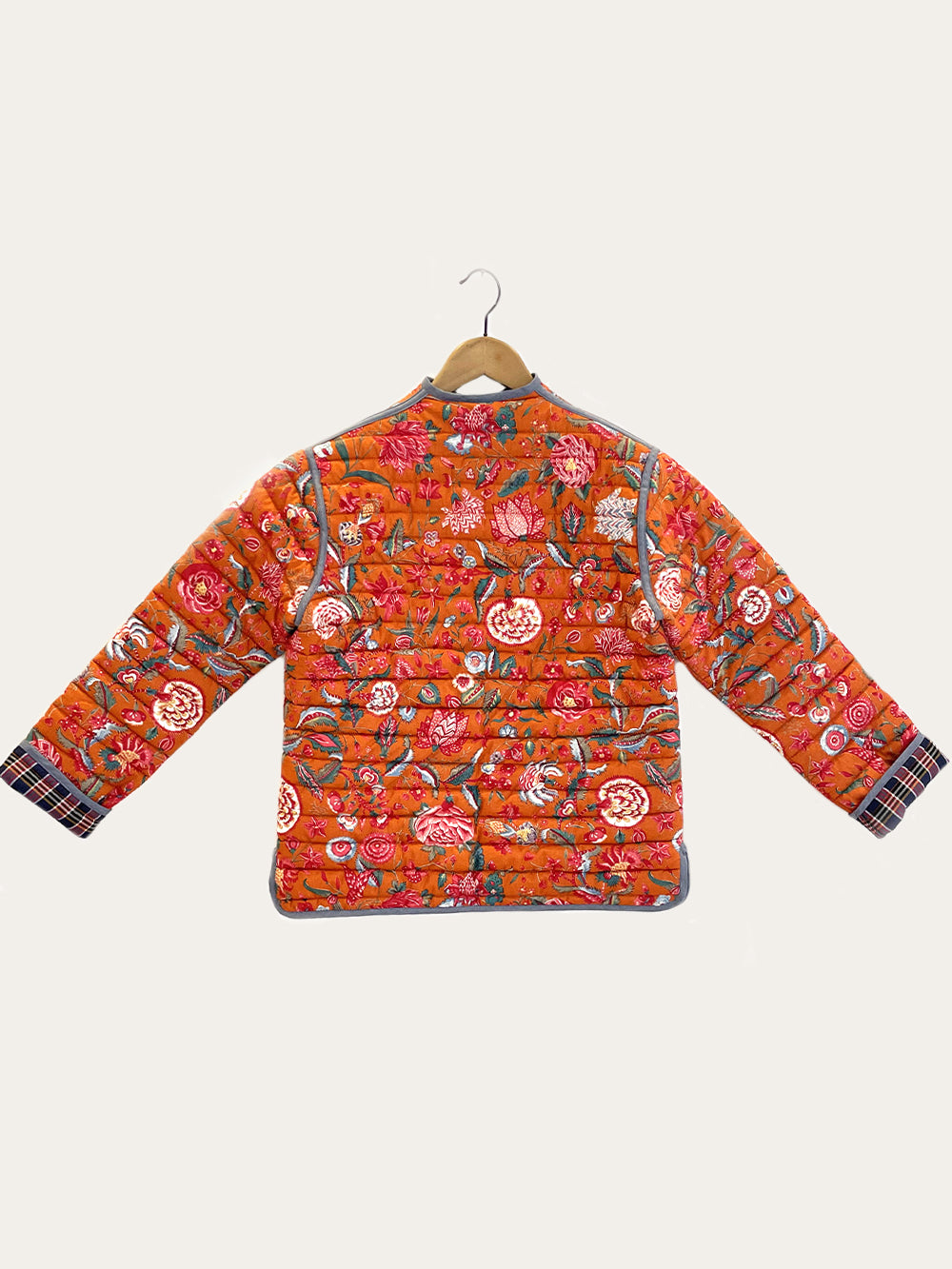 VESTE COURTE BOUQUET ORANGE