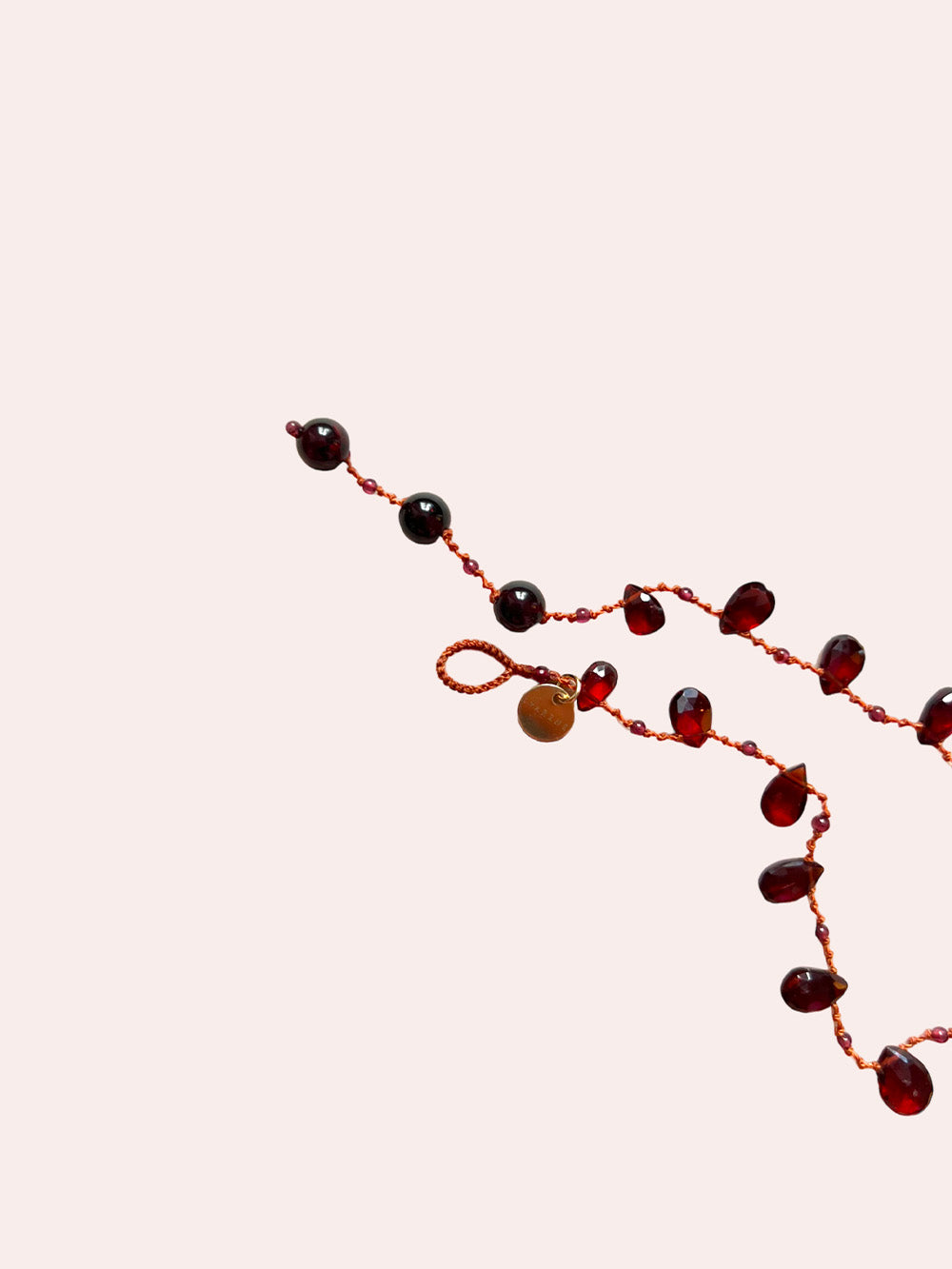 ELSTON ANKLE BRACELET - GARNET