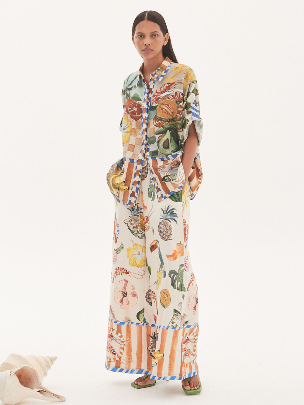 MULTICOLORED PRINTED THEO TROUSERS