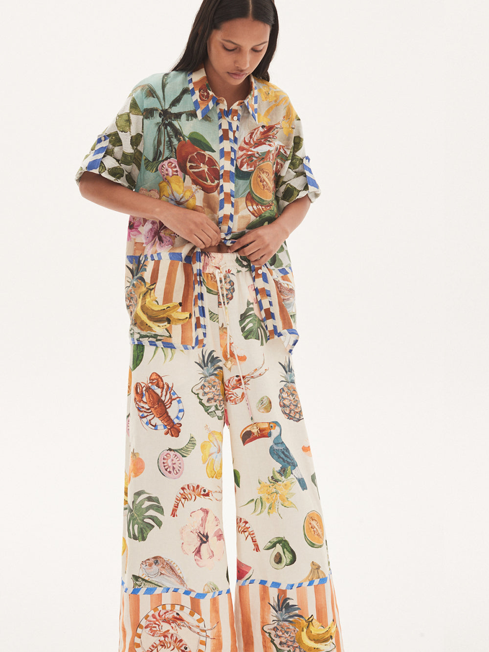 MULTICOLORED PRINTED THEO TROUSERS