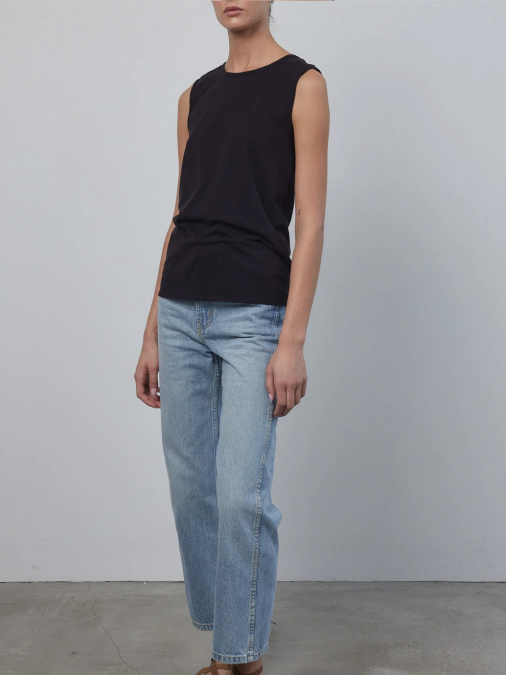 DEBARDEUR TANK COLUMN BLACK