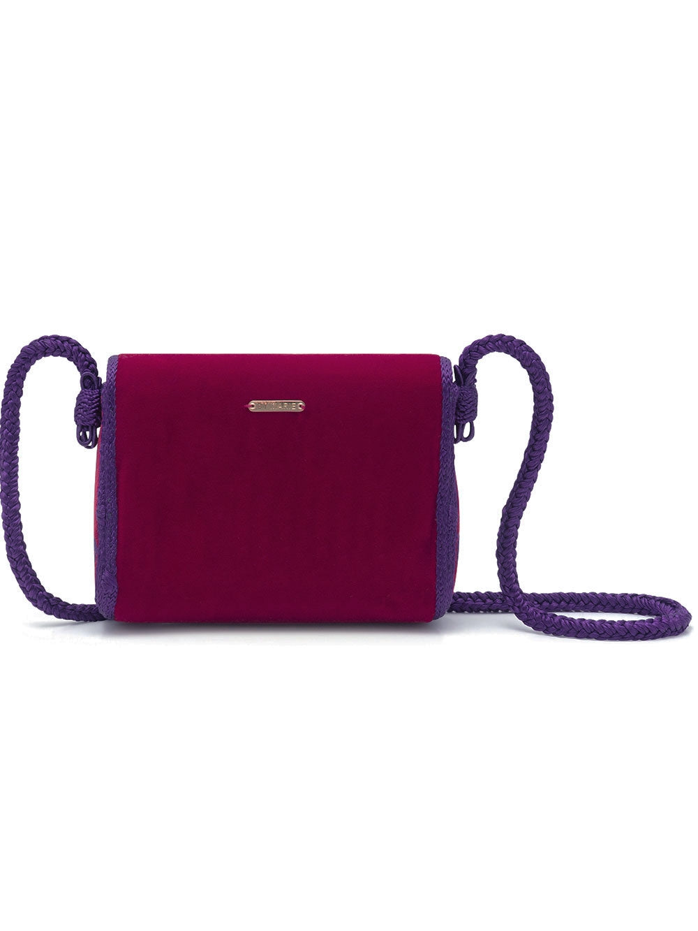 EMBROIEDERED VELVET BAG 20ANS