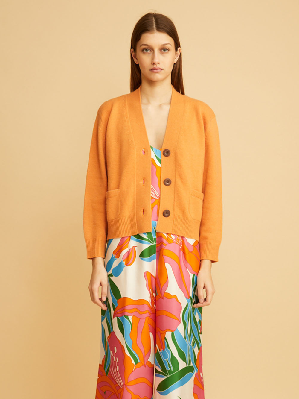 CARDIGAN LOU APRICOT