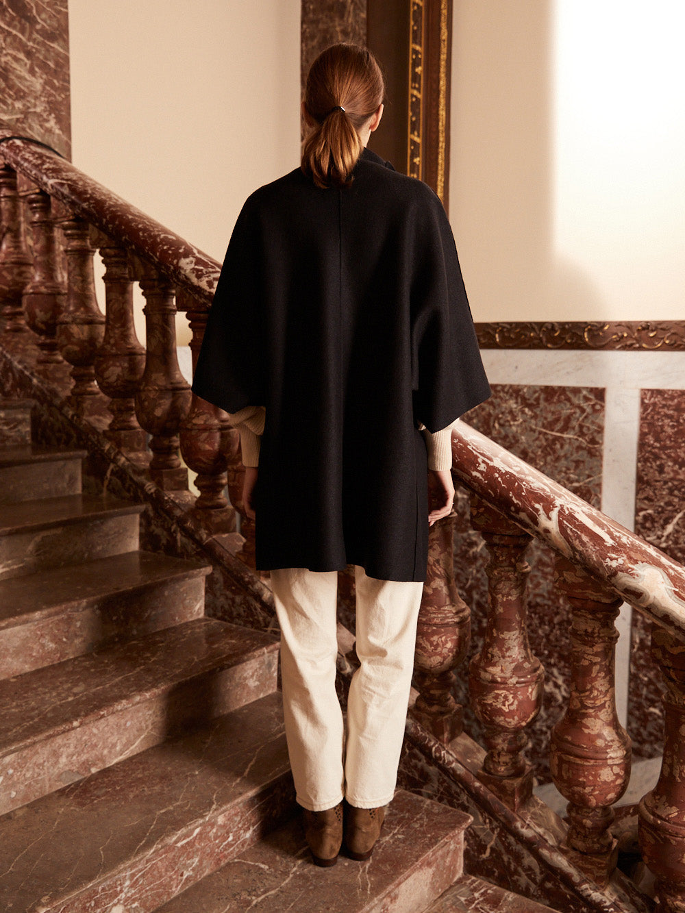 BLACK KIMONO COAT