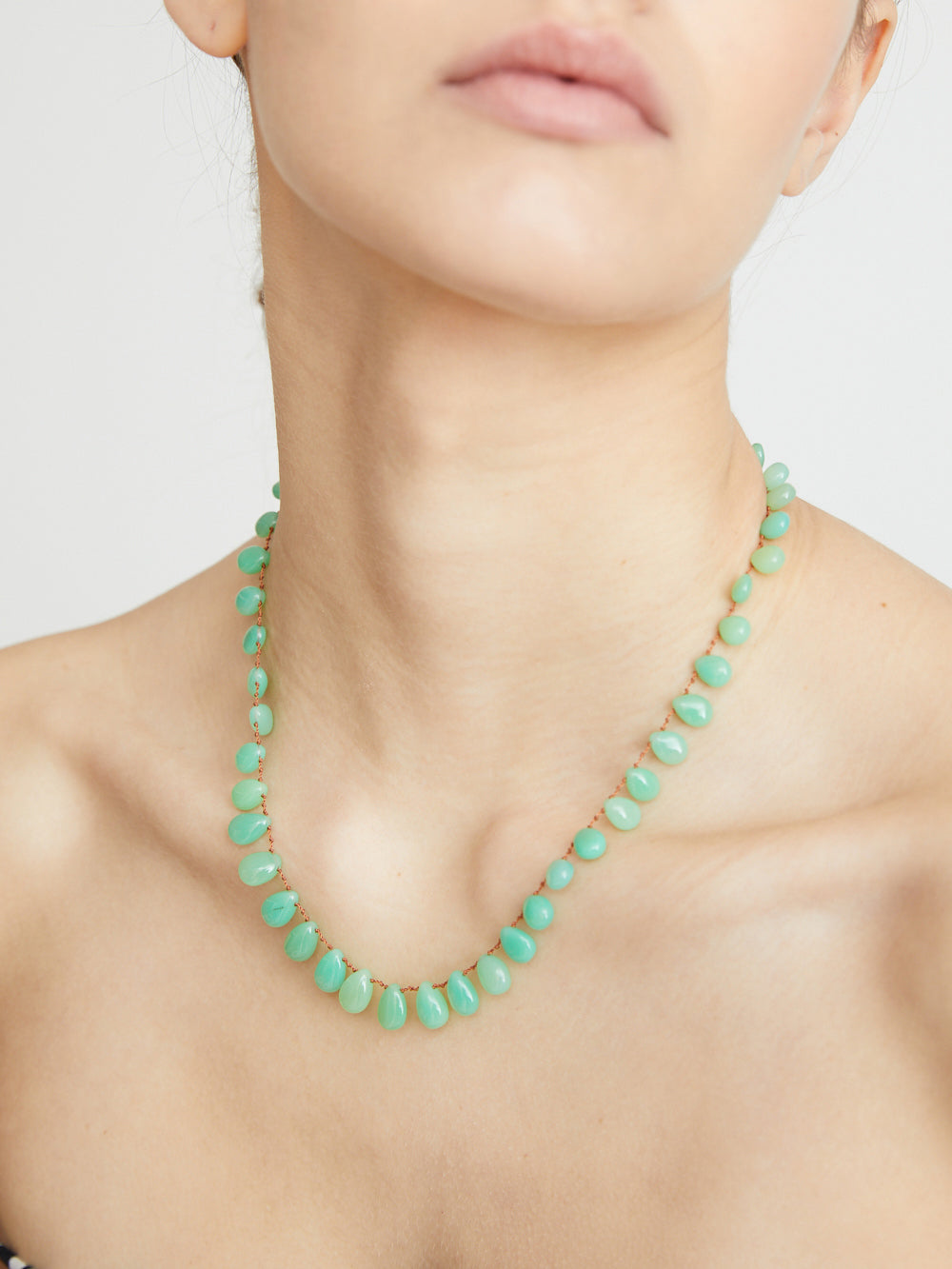 COLLIER EVERGREEN CHRYSOPRASE