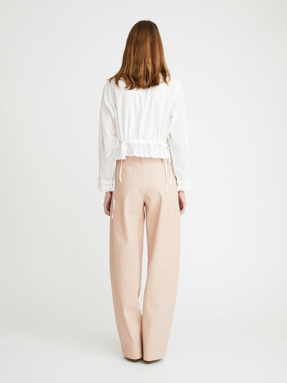 BELLA SHORT BLOUSE WITH JABOT