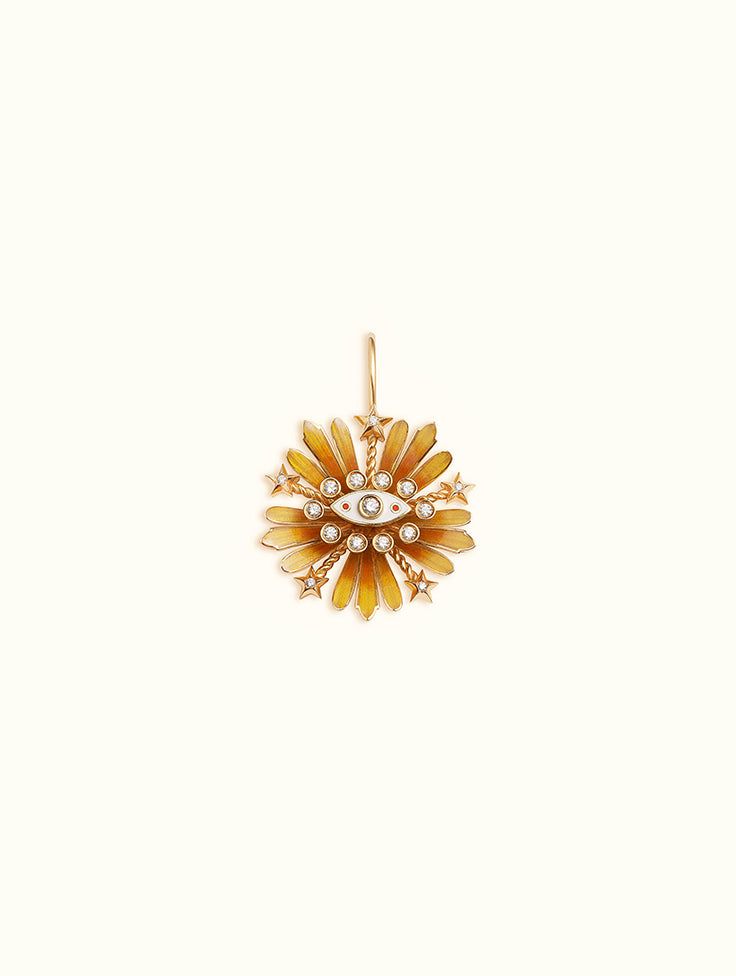 BOUCLE D'OREILLE FLOWER JAUNE