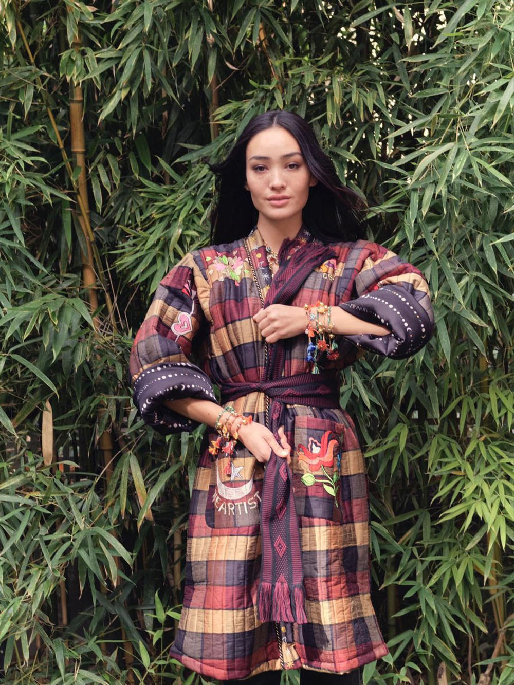 KIMONO LONG MYSTIC HEALER BURGUNDY