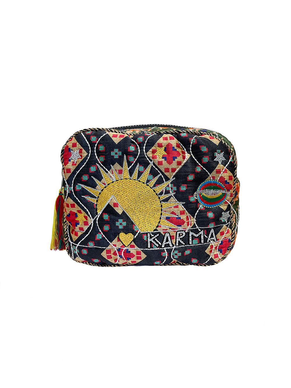 BLACK SILK MINI POUCH